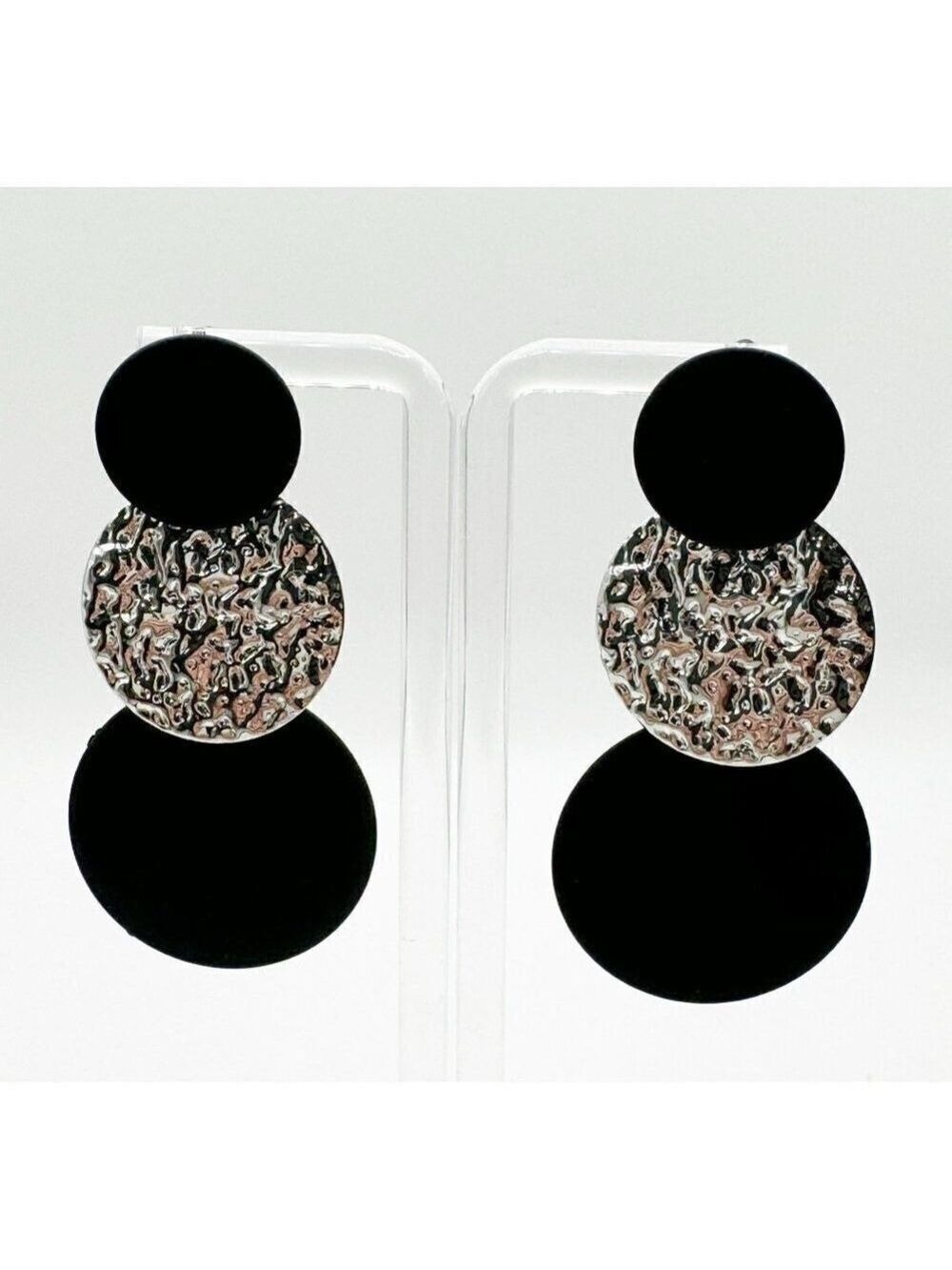 Women's Round Textured Casual Bohemian Hippie Design Earrings NWT